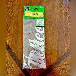 Crafters Farmhouse Grey Metal Signs 3 piece NWT